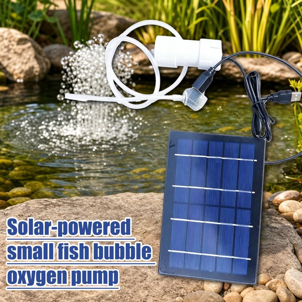 Solar Air Pump Aquarium Oxygen - Fish Pond Aerator recension och pris