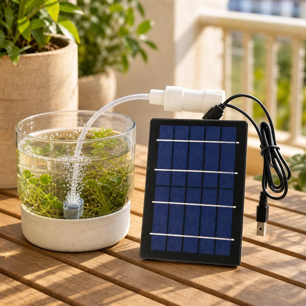 Solar Air Pump Aquarium Oxygen - Fish Pond Aerator recension och pris