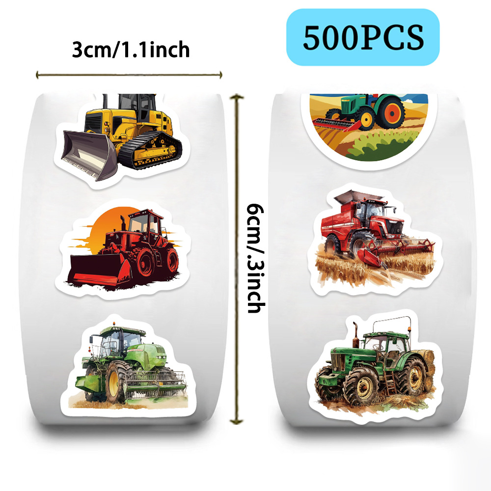 500Pcs Farm Tractor Stickers R - Agriculture Farming For Kids recension och pris