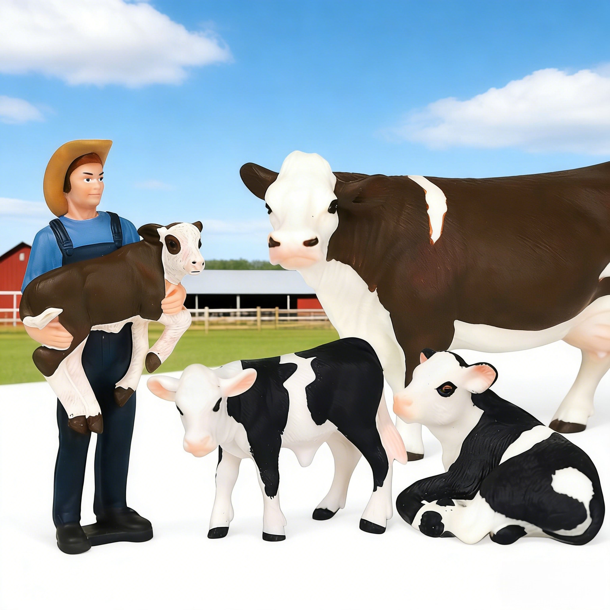 Farm Farmer And Cow Model Set  - Agriculture Farming For Kids recension och pris