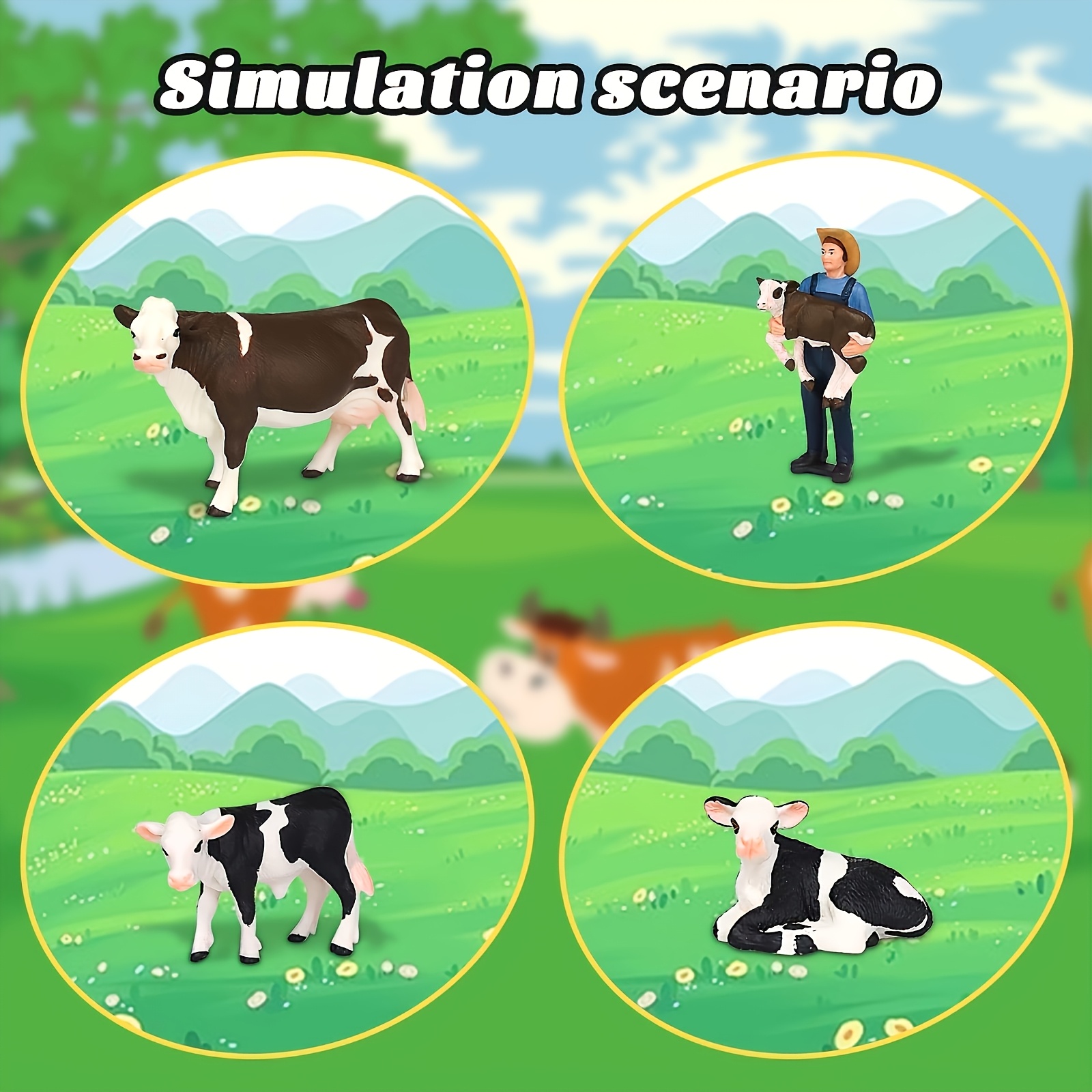 Farm Farmer And Cow Model Set  - Agriculture Farming For Kids recension och pris